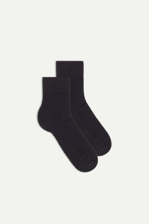 Intimissimi Terrycloth Kort Socks Sort | GDKEC56784